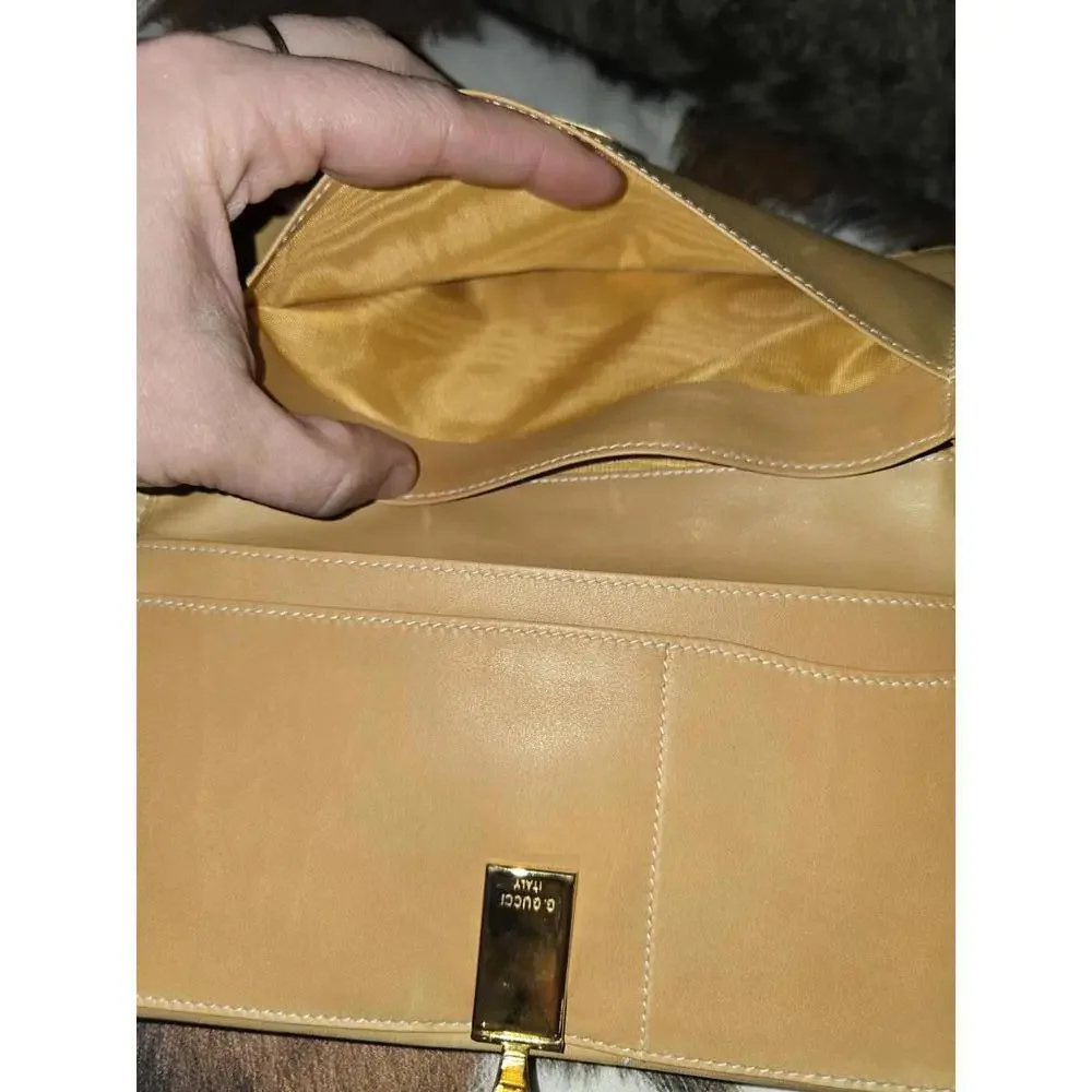 Rare Vintage Gucci Leather Trifold Wallet Envelope Design - Picture 11 of 12